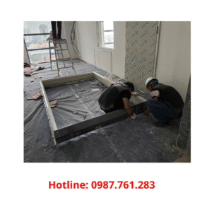 thi công lắp đặt cửa chì cản xạ trong quá trình thi công phòng X-quang bệnh viện